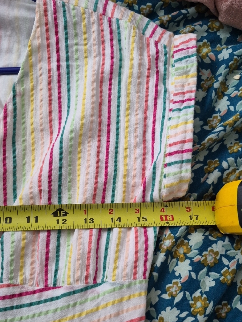 LOFT White Midi Dress with Multicolor Stripes - Picture 14 of 14